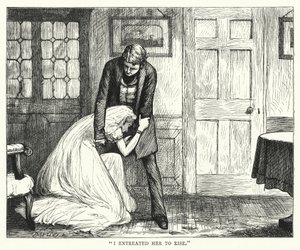 Illustrasjon for store forventninger av Charles Dickens (gravering)
