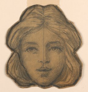 Head of a Woman (Project for Stained Glass) av Francis Augustus Lathrop