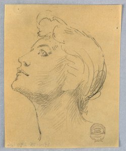 Hodet til en kvinne av Francis Augustus Lathrop
