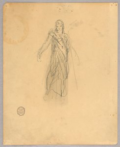 Skisse for Sentralfigur i Himmelfart av Francis Augustus Lathrop