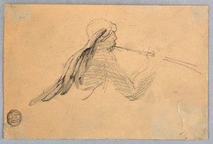 Skisse for en engel av Francis Augustus Lathrop