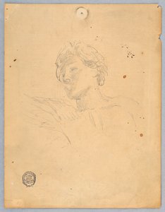 Skisse for hodet til en engel av Francis Augustus Lathrop