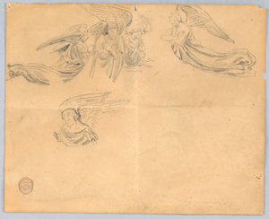 Skisse av engler av Francis Augustus Lathrop