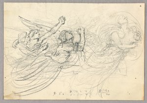 Skisse av figurgruppe for Ascension av Francis Augustus Lathrop