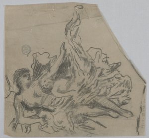 Skisse av figurer for et tak av Francis Augustus Lathrop