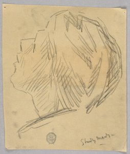 Skisse av et kvinnehode av Francis Augustus Lathrop