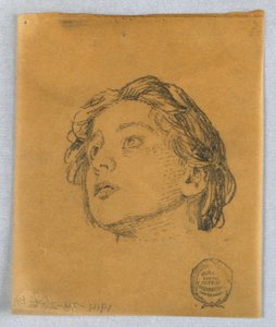 Skisse av et kvinnehode av Francis Augustus Lathrop