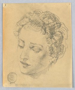 Skisse av et kvinnehode av Francis Augustus Lathrop