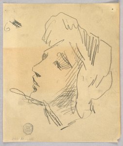 Skisse av et kvinnehode av Francis Augustus Lathrop