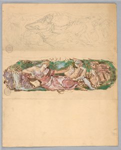 Studier for et veggpanel av Francis Augustus Lathrop