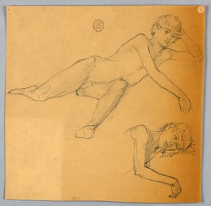 Studier av nakenfigur av Francis Augustus Lathrop