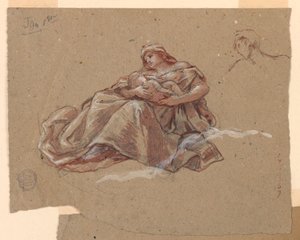Studie for «Charity», St. Bartholomew's Church, New York, NY av Francis Augustus Lathrop