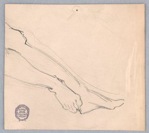Studie for "Diana og hennes ledsagere blant konstellasjonene" av Francis Augustus Lathrop