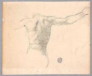 Studie for "Diana og hennes ledsagere blant konstellasjonene" av Francis Augustus Lathrop