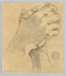 Studie av knepne hender av Francis Augustus Lathrop