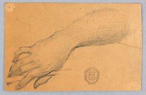 Studie av hånd og håndledd av Francis Augustus Lathrop