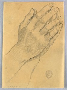 Studie av hender av Francis Augustus Lathrop