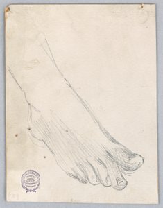 Studie av høyre fot av Francis Augustus Lathrop