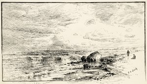 Stranden nær Point Judith, Rhode Island