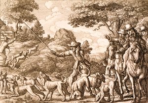 Harejakt, gravert av Wenceslaus Hollar, 1671 av Francis Barlow