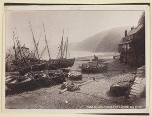 Clovelly, Crazed Kates hytte og strand av Francis Bedford