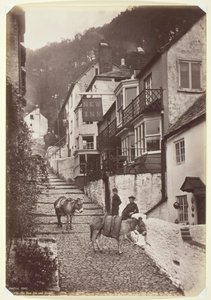 Clovelly, New Inn and Street, 186094. av Francis Bedford