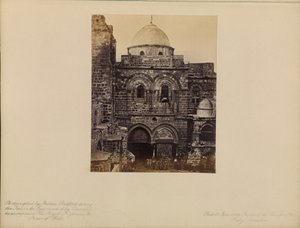 Jerusalem - Fasaden til Den hellige gravs kirke av Francis Bedford