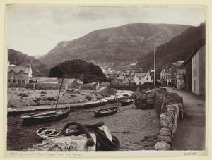 Lynmouth, landsbyen fra kaien, 186094. av Francis Bedford