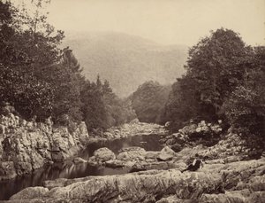 På Llugwy, ved Miner#39;s Bridge, Betws-y-Coed, 1860 (bilde) av Francis Bedford