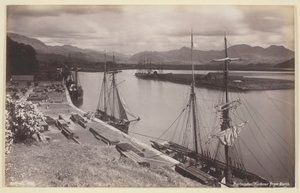 Portmadoc havn fra Borth, 186094. av Francis Bedford