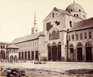 Siden av den store moskeen (Umayyad-moskeen), sett mot nord, Damaskus