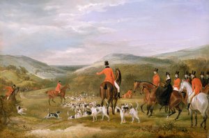 The Berkeley Hunt, 1842: The Meet av Francis Calcraft Turner