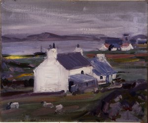 Farmsteading, Iona, Auchabhaich Croft (olje på lerret) av Francis Campbell Boileau Cadell