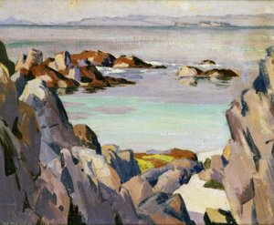Staffa og Rhum fra Iona (olje på lerret) av Francis Campbell Boileau Cadell