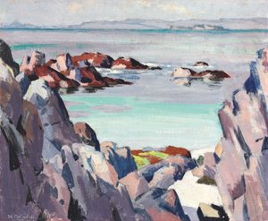 Staffa og Rhum fra Iona av Francis Campbell Boileau Cadell