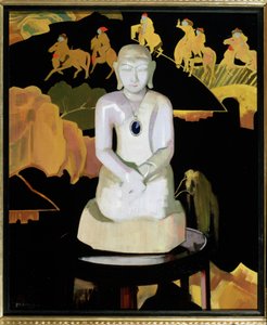 Buddha (svart og gull) ca. 1929-30 av Francis Campbell Boileau Cadell