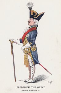 Fredrik den store, Kaiser Wilhelm II (farge litho)