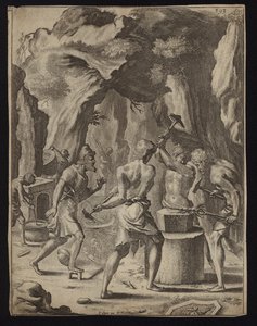 Vulcan smir våpnene til Aeneas av Francis Cleyn