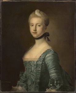 Frøken C. Walpole, senere grevinne Dysart (én av et par) av Francis Cotes