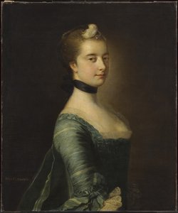 Frøken Walpole, senere den ærede fru Keppel (den ene av et par) av Francis Cotes