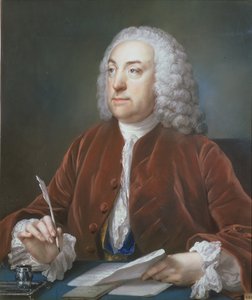 Portrett av Taylor White, kasserer ved Foundling Hospital, 1758 (pastell)