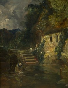 En mølle nær Tintern, ca. 1824-26 (olje på panel, mahogni) av Francis Danby