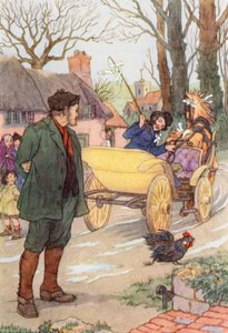 Illustrasjon til Sirissen på ildstedet av Charles Dickens (fargelitografi) av Francis Donkin Bedford