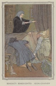 Illustrasjon til Henry Esmonds historie (fargelitografi)