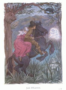 Jack O#39; Lantern (fargelitografi) av Francis Donkin Bedford