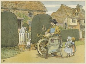 Knivsliper (fargelitografi) av Francis Donkin Bedford