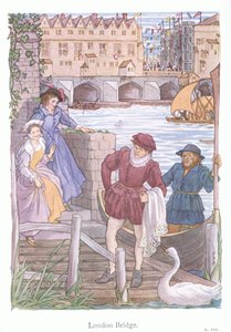 London Bridge (fargelitografi) av Francis Donkin Bedford