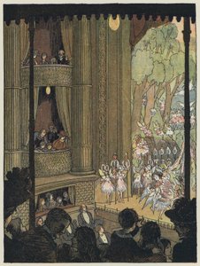 London: Drury Lane Pantomime (fargelitografi) av Francis Donkin Bedford