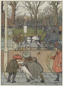 London: Londons spurver ved middag (fargelitografi) av Francis Donkin Bedford