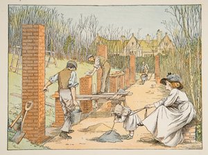 Byggmesteren, fra Fire og tjue arbeidere, utgitt 1900 (fargelitografi) av Francis Donkin Bedford